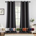 MIULEE Blackout Curtains for Bedroom 2 Panels 40 x 90 Inch Long Dark Grey | by MIULEE