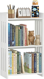HAYOFAMY Bookshelf, Bookcase for Small Spaces, 3 Tier White Book Organizer by HAYOFAMY