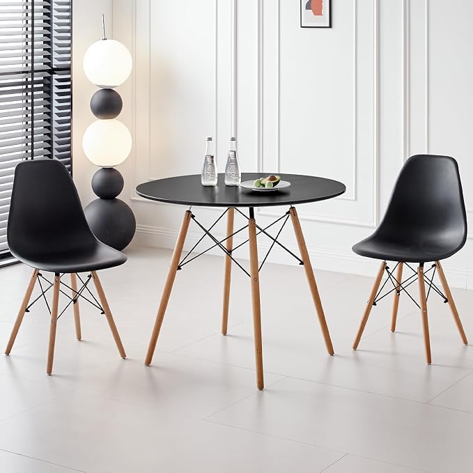 5-Piece Round Dining Table Set, Small 31.5" Kitchen Table Chairs Set of 4 Space - Image 7