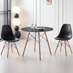 5-Piece Round Dining Table Set, Small 31.5" Kitchen Table Chairs Set of 4 Space - Image 7
