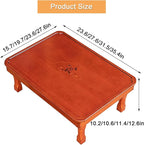Rectangle Folding Low, Japanese Style Solid Wood Floor Table - Image 2