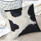 Black and White Western Cow Print Pillow Covers 18x18 Set of 2, Cowhide Accent - Image 5