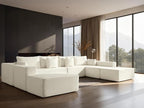 138" Cloud Sectional Couch, Comfort U Shaped Sofa by VYUXWO