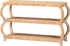 Bali & pari Dalida Bohemian Natural Rattan 3-Tier Console Table by balipari