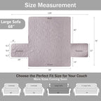 Cloud Purple Sofa Covers with Pockets, Anti-Slip Medallion Couch Covers - Image 7