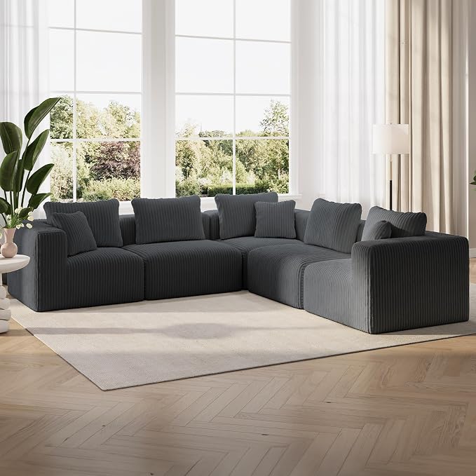Novilla 106" Modular Sectional Sofa, Modern Cloud Sectional Couch by Novilla