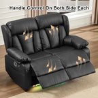 58.3" Reclining Loveseat Sofa, RV Loveseat Recliner Couch - Image 4