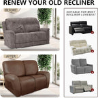 ANARACHON Loveseat Recliner Cover Leather Look Recliner Loveseat Covers - Image 6