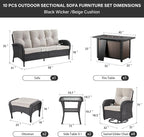 Belord Expansive 10 Pieces Outdoor Patio Furniture Set - Image 2