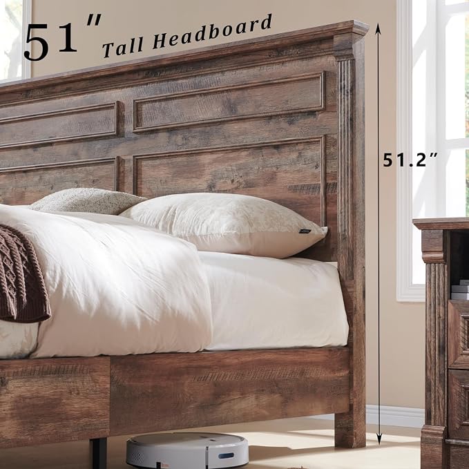 Aitjunz Farmhouse King Size Bed Frame - Image 4