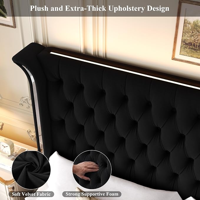 Keyluv Full Smart LED Bed Frame - Image 6