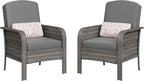GarveeHome 2-Piece Outdoor Patio Furniture Set, All-Weather Rattan Chairs - Image 8