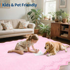 GarveeHome Large Round Rug 8ft Scalloped Washable Circle Living Room Rug | Soft - Image 7