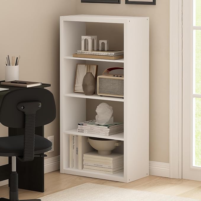 Furinno Viola Book Shelf, 4-Tier Bookshelf, Extra Thick Frame Bookcase - Image 2