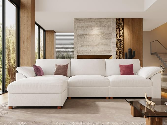 EASE MOOSE Sectional Modular Sofa, Oversized L Shape Sectional Couch Wide Deep - Image 4