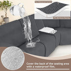 ALIECOM 100% Waterproof Recliner Sectional Couch Covers L Shape Stretch Corner - Image 4