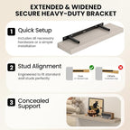 Fun Memories 60 Inch Fireplace Mantel Shelf, Deep Floating Shelves - Image 7