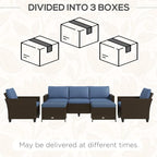 Outsunny 5 Piece Patio Furniture Set - Image 6
