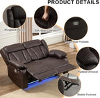 58.3" Reclining Loveseat Sofa, RV Loveseat Recliner Couch - Image 5