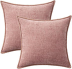 MIULEE Decorative Couch Throw Pillow Covers 20x20 Inch Blush Pink 2 Pack | - Image 6