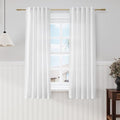 White Farmhouse Decor Curtains 63 Inch Length by Nanspring