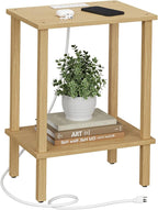 TUTOTAK End Table with Charging Station, Small Side Table with Outlets by ChoosetutotakFurnitureBuildYourCozyHome