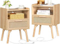 Lerliuo Rattan Nightstands Set of 2 by Lerliuo
