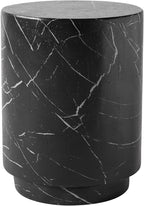 LeisureMod 14” Wide Round Side Table in Fiberstone by LeisureMod