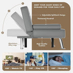 Homall Futon Sofa Bed, Leather Futon Couch - Image 4