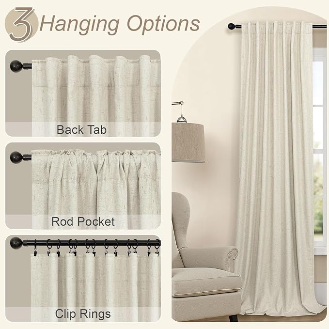 Pitalk Short Small Window Room Darkening Curtains 68 Inches Long - Image 6