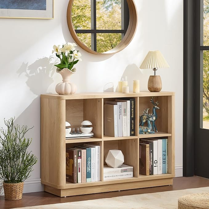 Joaxswe 6 Cube Storage Book Shelf, Floor Standing 2-Tier Wooden Bookshelf - Image 9
