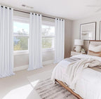 100% Blackout Linen Textured Short Small Curtains - Image 3