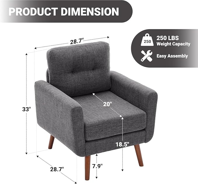Tbfit Accent Chair, Reading Chair - Image 2