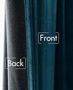 MIULEE Peacock Blue Velvet Curtains 52x96 inches 2 Panels Blackout Curtains | - Image 6