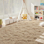 8x10 Ft Extra Large Shag Beige Rugs - Image 3