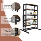 Convertible Dining Table, 2 in 1 Bookshelf to Kitchen Table, Space Saving - Image 4