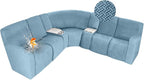 ALIECOM 100% Waterproof Recliner Sectional Couch Covers L Shape Stretch Corner by ALIECOM