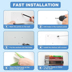 Fentec Invisible Floating Bookshelf, Wall Mounted Floating Bookshelves - Image 5