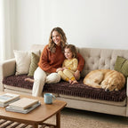 Fixwal Waterproof Flannel Dog Couch Cover, 27.6" x 82.7", Dark Brown | - Image 9
