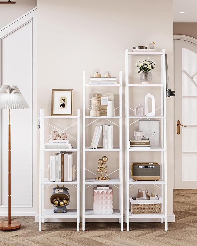 Hzuaneri Ladder Shelf, Bookshelf Bookcase, Freestanding Corner Storage Shelve - Image 6