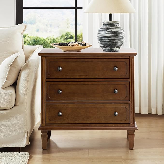 HULALA HOME 3 Drawer End Table by HULALAHOME