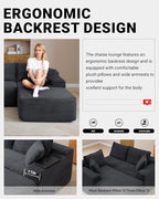 108" Cloud Sectional Couch, Modern Modular Sectional Sofa - Image 7