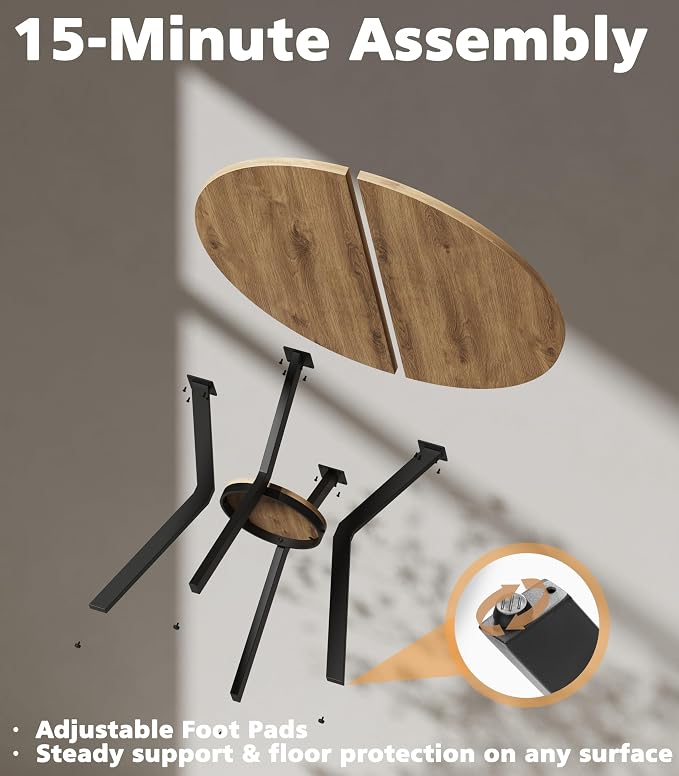 Round Kitchen Tables for 2-4, 31.5" Small Dining Tables - Image 3
