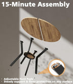 Round Kitchen Tables for 2-4, 31.5" Small Dining Tables - Image 3