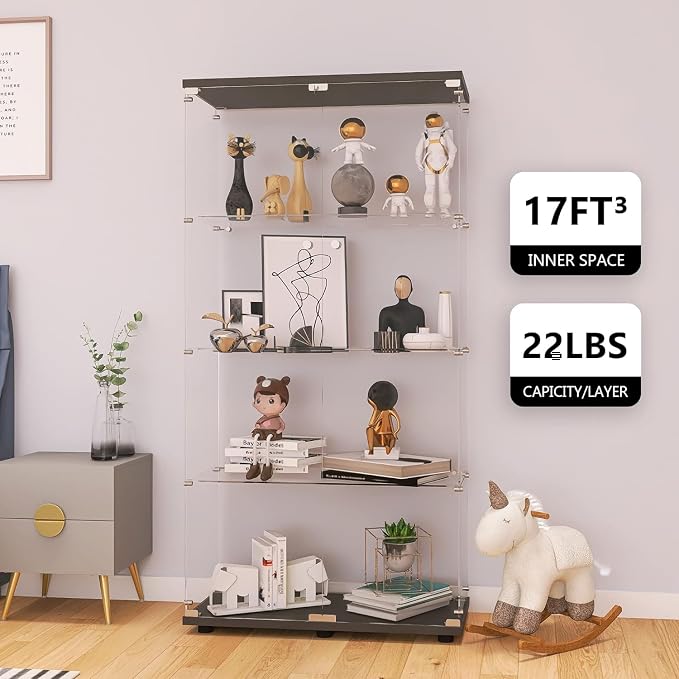 LFT HUIMEI2Y Glass Display Cabinet 4-Shelf - Image 6