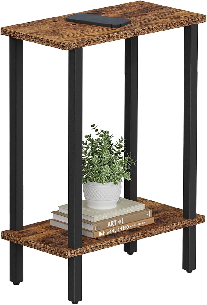 TUTOTAK Small Side Table, Narrow End Table, Skinny Sofa Table, Slim Nightstand by ChoosetutotakFurnitureBuildYourCozyHome