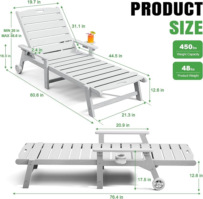 Outdoor Lounge Chair Set of 4 - Image 3