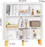 YAHARBO 8 Cube White Bookshelf, 3 Tier Book Shelf - Image 3