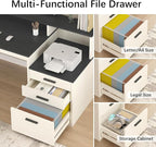 YOMILUVE 65 Inch Computer Desk - Image 5