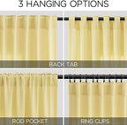 Yellow Linen Curtains 80 Inches Long - Image 3
